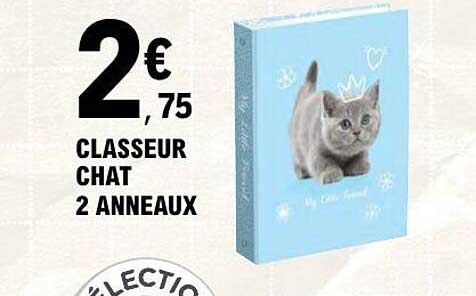 CLASSEUR CHAT 2 ANNEAUX