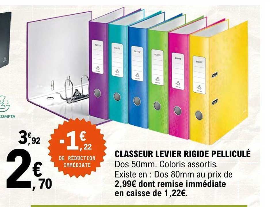 CLASSEUR LEVIER RIGIDE PELLICULÉ