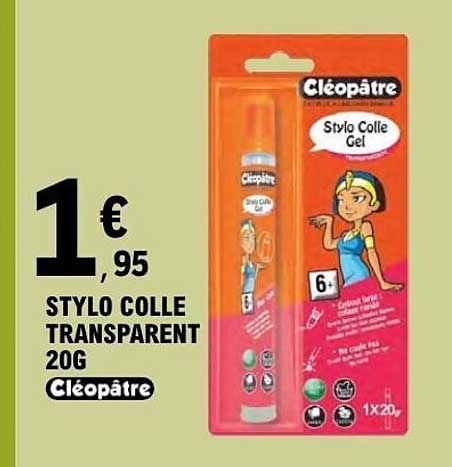 Cléopâtre Stylo Colle Transparent