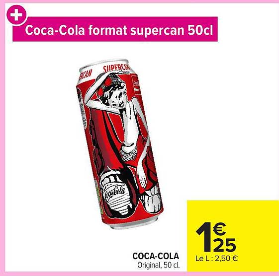 Coca-Cola format supercan 50cl