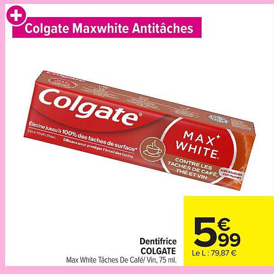 Colgate Maxwhite Antitâches