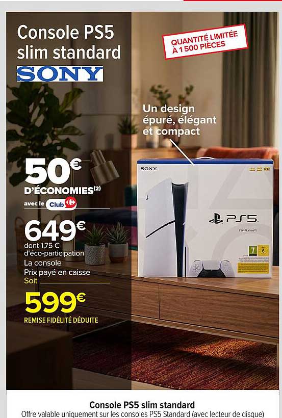 Console PS5 slim standard