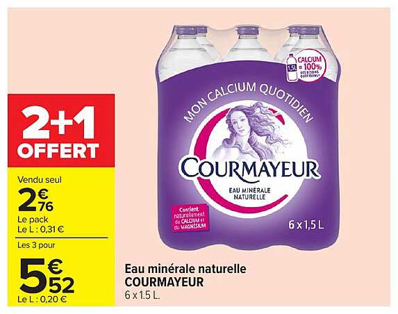 COURMAYEUR EAU MINÉRALE NATURELLE