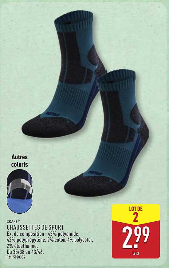 CRANE CHAUSSETTES DE SPORT