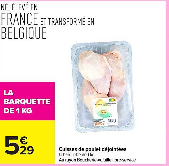 Cuisses de poulet déjointées