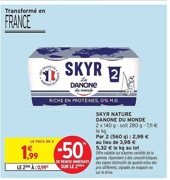 Danone du monde Skyr Nature
