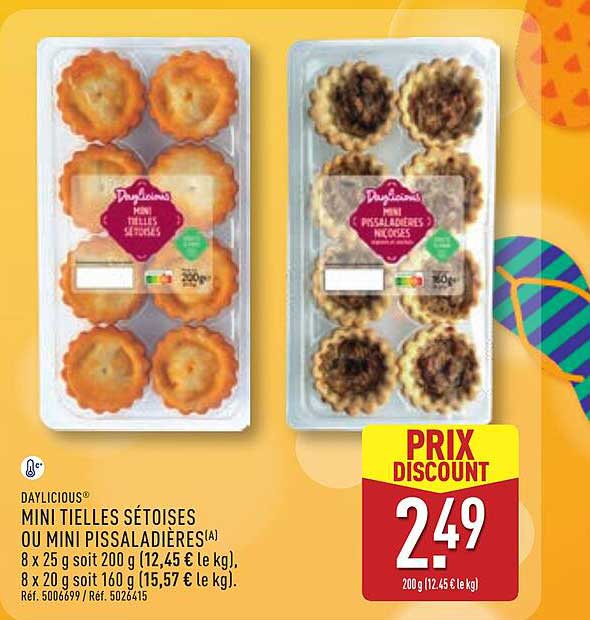 Daylicious MINI TIELLES SÉTOISES OU MINI PISSALADIÈRES