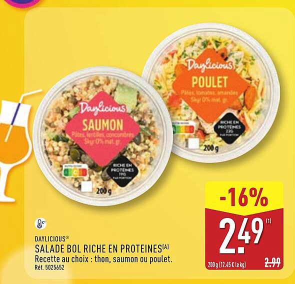 Daylicious SALADE BOL RICHE EN PROTEINES