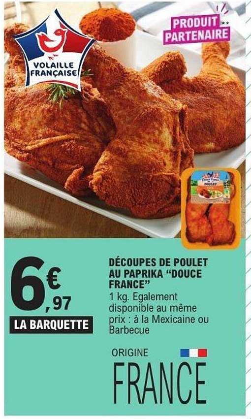 Découpes de poulet au paprika “Douce France”