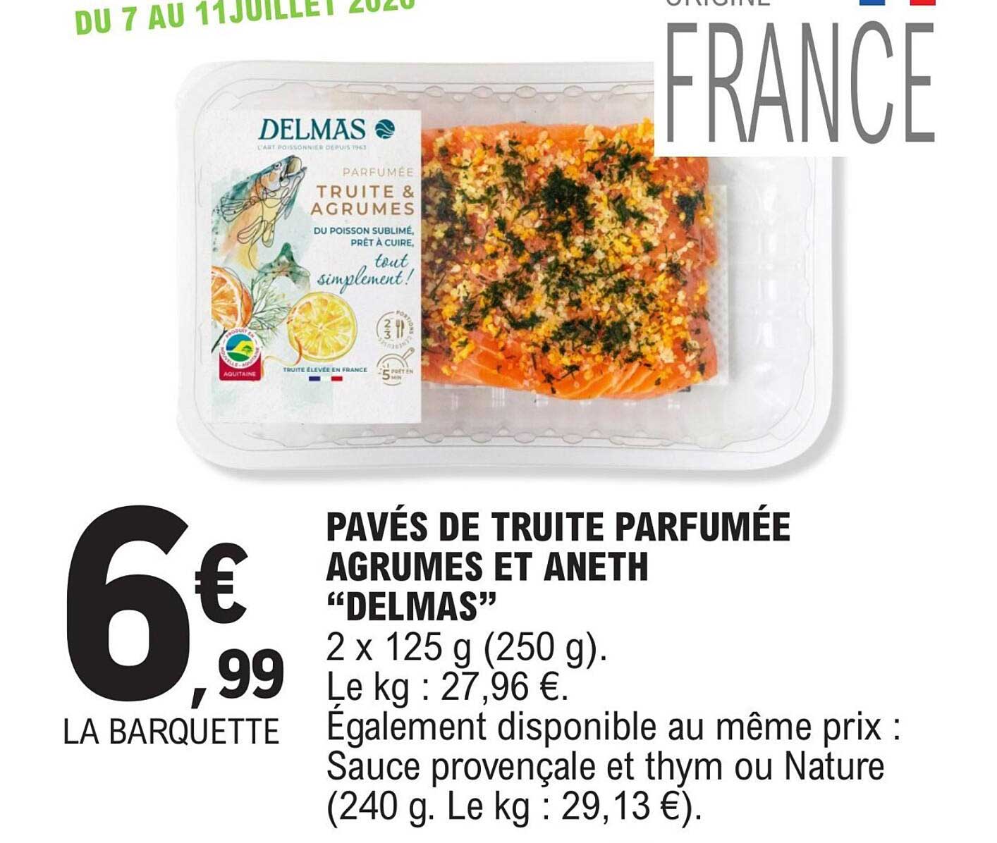 DELMAS Pavés de truite parfumée