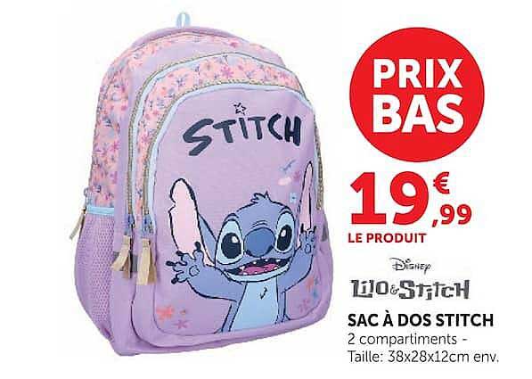 Disney Lilo & Stitch SAC À DOS STITCH