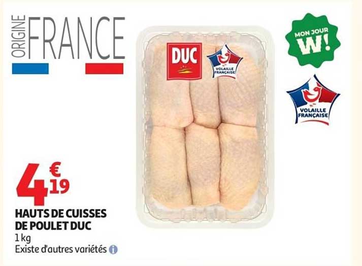 DUC HAUTS DE CUISSES DE POULET