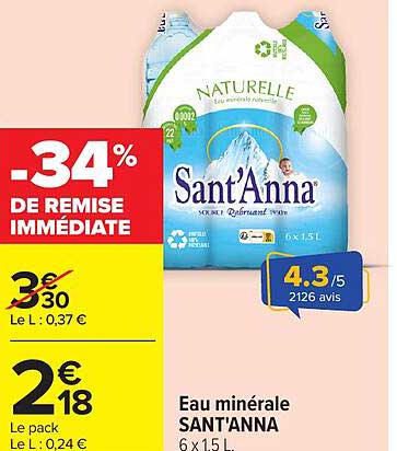 Eau minérale SANT'ANNA