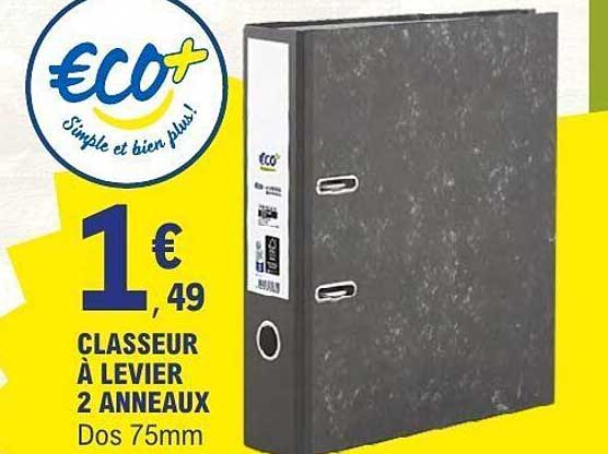 ECO+ CLASSEUR À LEVIER 2 ANNEAUX
