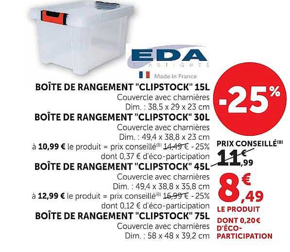 EDA BOÎTE DE RANGEMENT "CLIPSTOCK