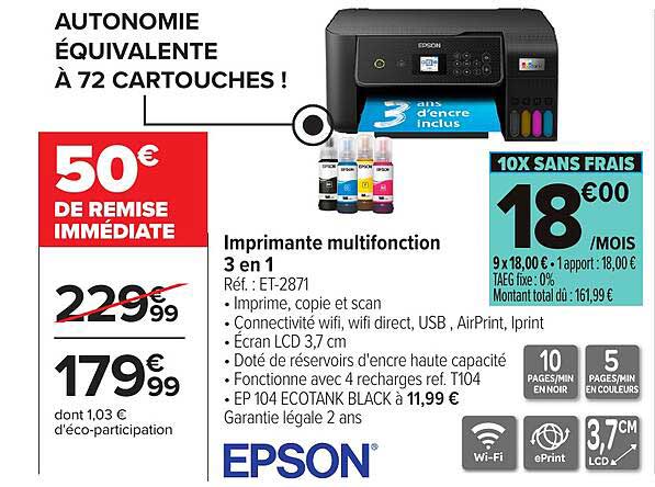 EPSON Imprimante multifonction 3 en 1