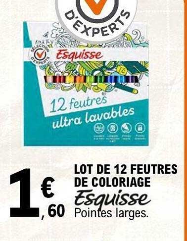Esquisse 12 feutres ultra lavables