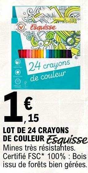 Esquisse 24 crayons de couleur