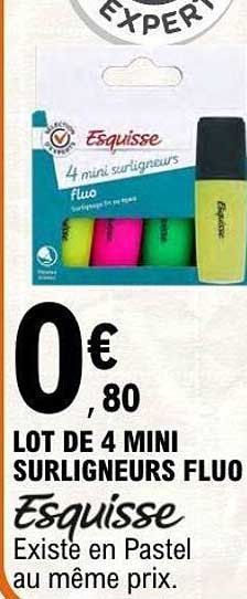 Esquisse 4 mini surligneurs fluo