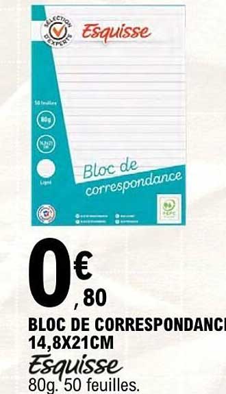 Esquisse Bloc de correspondance