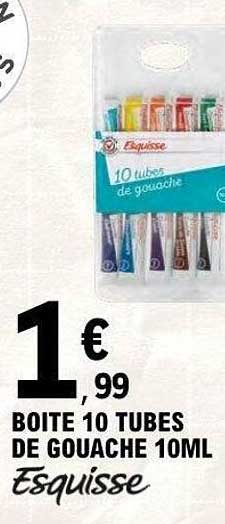 Esquisse BOITE 10 TUBES DE GOUACHE 10ML