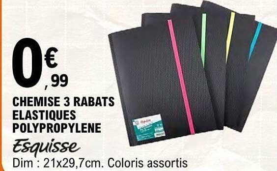 Esquisse Chemise 3 Rabats Élastiques Polypropylène