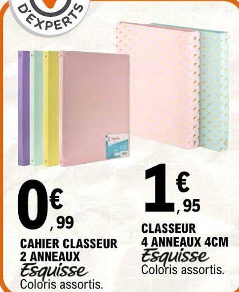 Esquisse Classeur 4 anneaux 4CM
