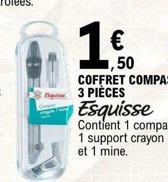 Esquisse Coffret compas 3 pièces