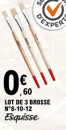 Esquisse LOT DE 3 BROSSE N°8-10-12