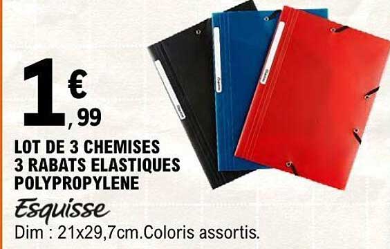 Esquisse LOT DE 3 CHEMISES