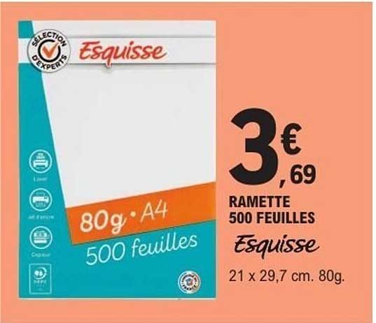 Esquisse Ramette 500 feuilles
