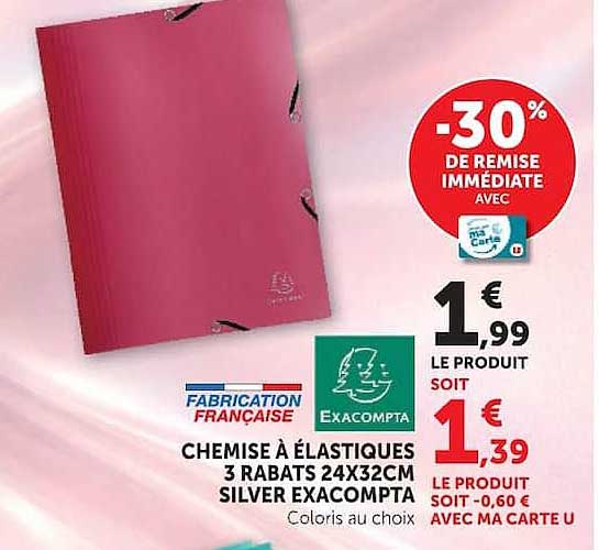EXACOMPTA CHEMISE À ÉLASTIQUES