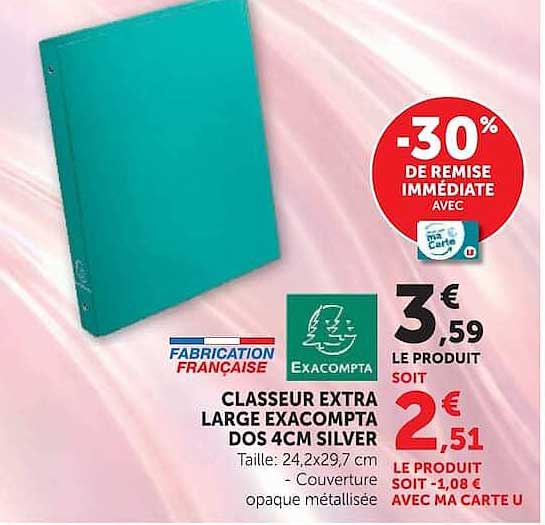 EXACOMPTA CLASSEUR EXTRA LARGE