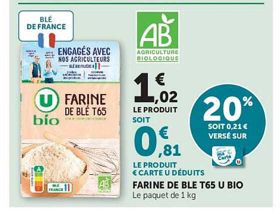 FARINE DE BLE T65 U BIO