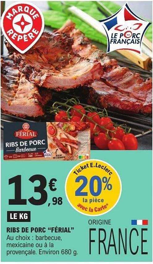Férial Ribs de porc Barbecue