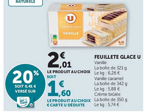 FEUILLETE GLACE U Vanille