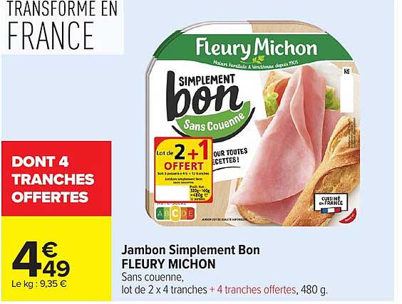 FLEURY MICHON Jambon Simplement Bon