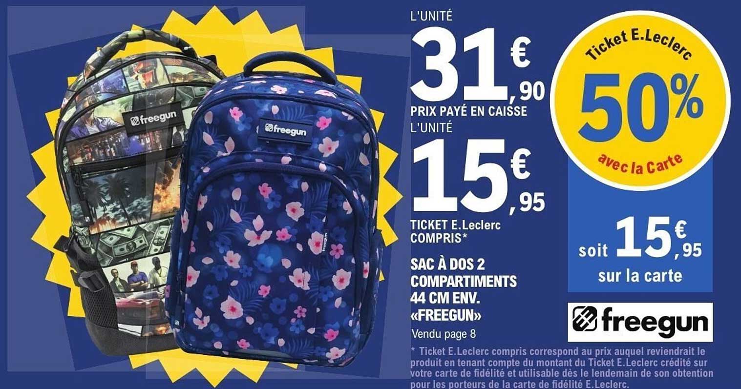 freegun Sac à dos 2 compartiments