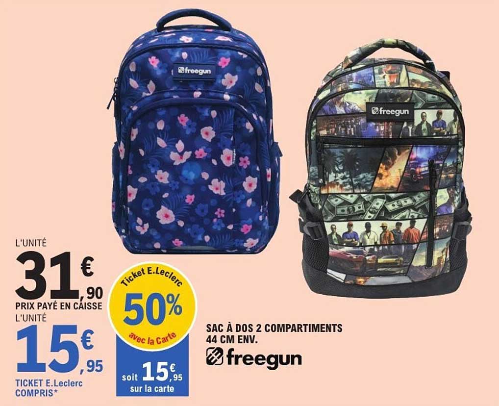 freegun Sac à dos 2 compartiments