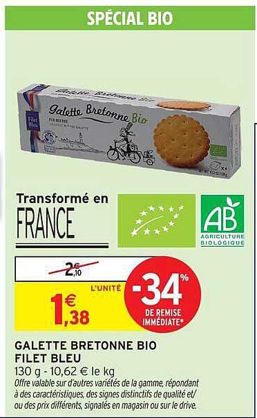 Galette Bretonne Bio Filet Bleu