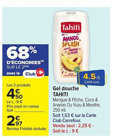 Gel douche TAHITI