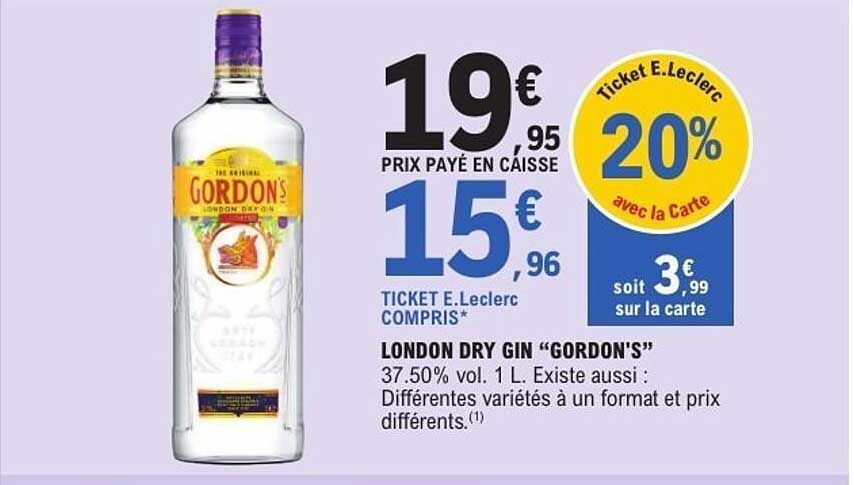GORDON'S LONDON DRY GIN