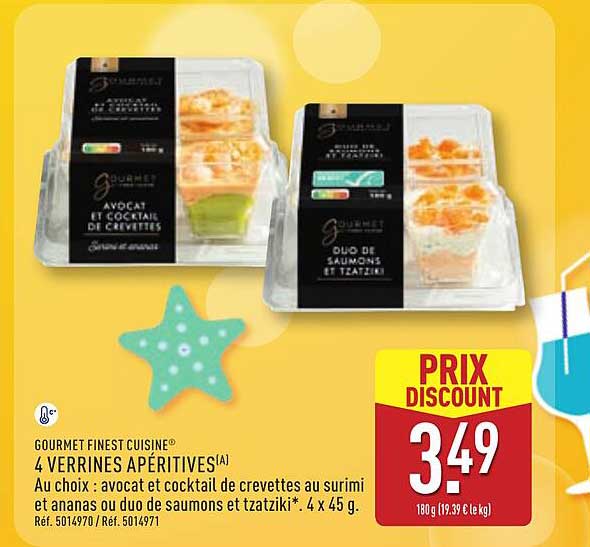 GOURMET FINEST CUISINE 4 VERRINES APERITIVES