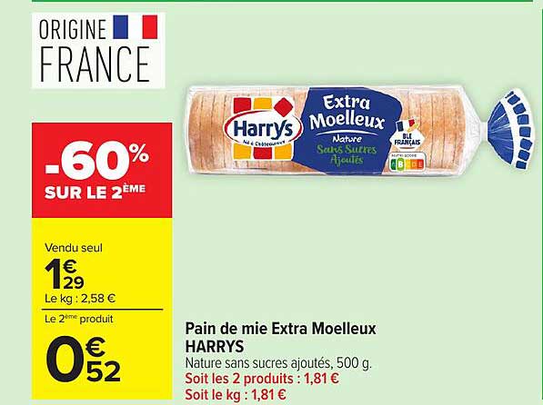 Harrys Pain de mie Extra Moelleux