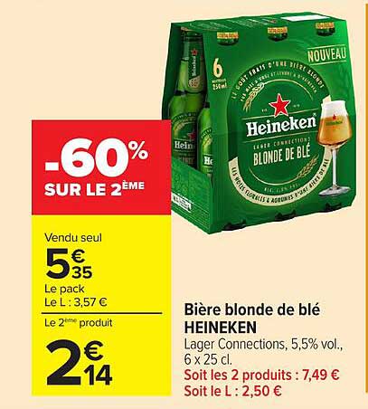 Heineken Bière blonde de blé