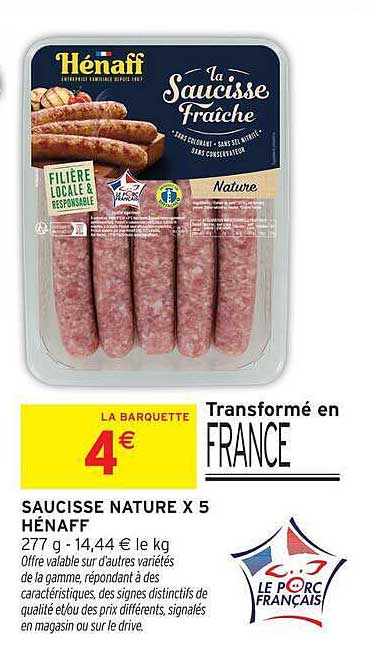 Hénaff La Saucisse Fraîche