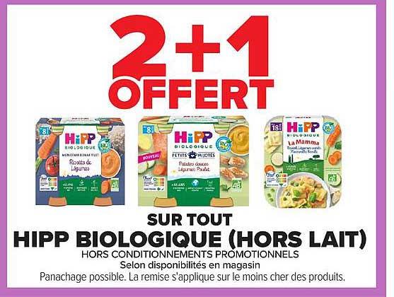 HIPP BIOLOGIQUE (HORS LAIT)