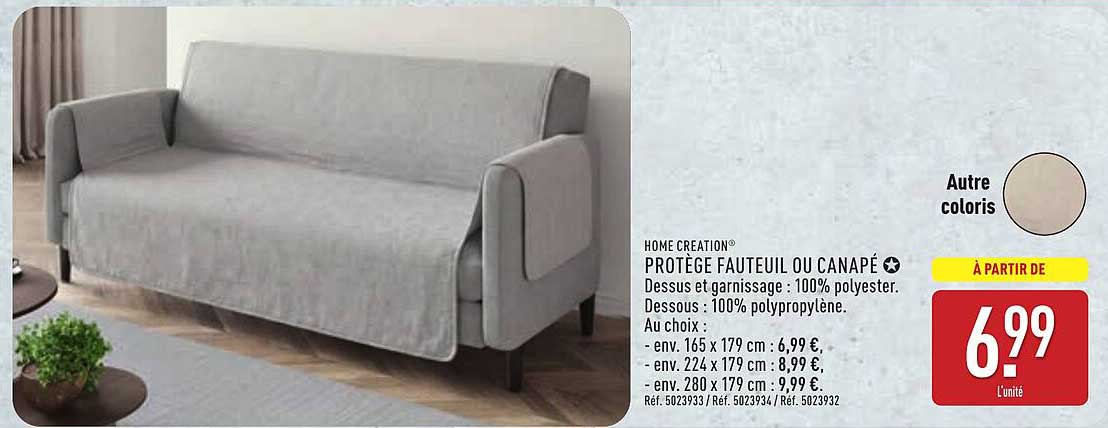 HOME CREATION PROTÈGE FAUTEUIL OU CANAPÉ