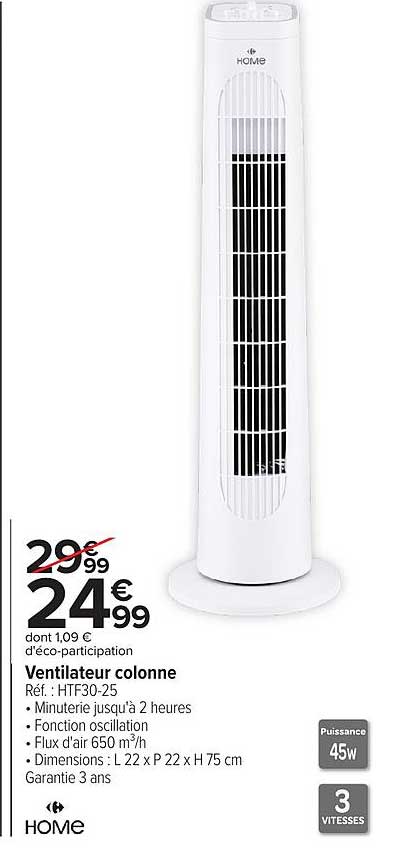 HOME Ventilateur colonne