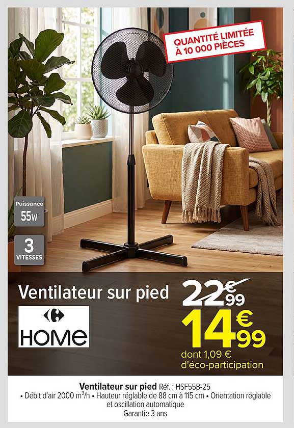 HOME Ventilateur sur pied
